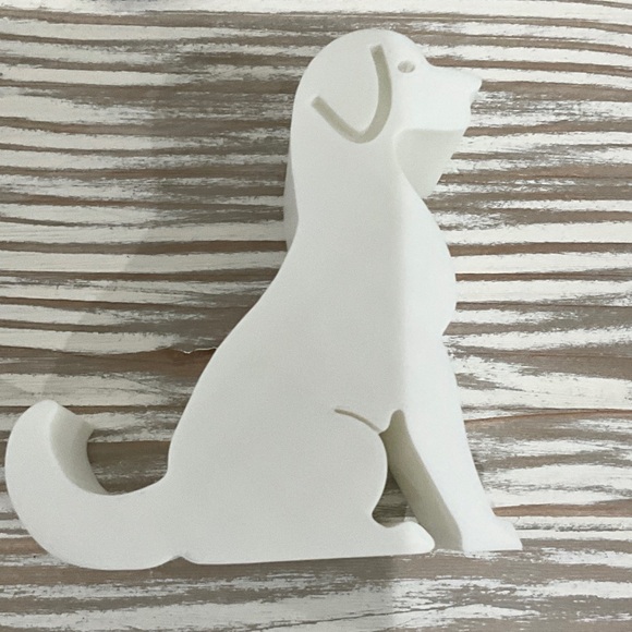 White Dog Silhouette Decor and Phone holder - Picture 1 of 8